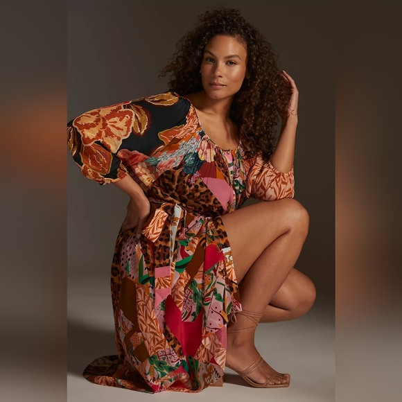 Anthropologie Dresses & Skirts - Anthropologie Geisha Designs Collage Midi Dress